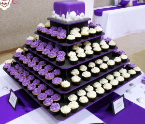 Purple Seasell Wedding Cake On site 1200